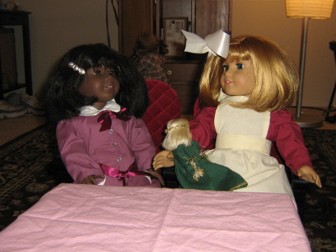 Mini Kit and May look at Nellie.
